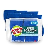 Scotch-Brite Zero Scratch Scrub Sponge, 6 Kitchen Sponges for Cleaning...