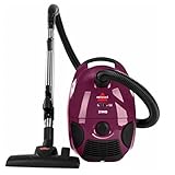 Bissell Zing Bagged Corded Canister Vacuum Cleaner, Maroon, 4122